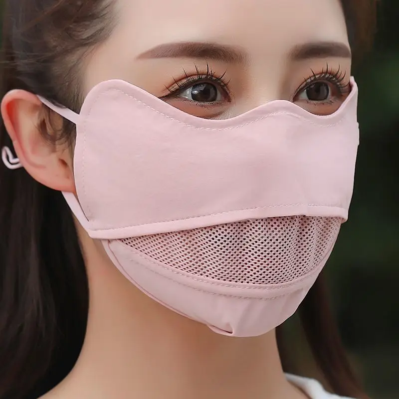 

Летняя маска для лица из ледяного шелка с защитой от солнца, женская, тонкая, дышащая, большого размера, с защитой от УФ-излучения для уголков глаз, новая модель 2025 года