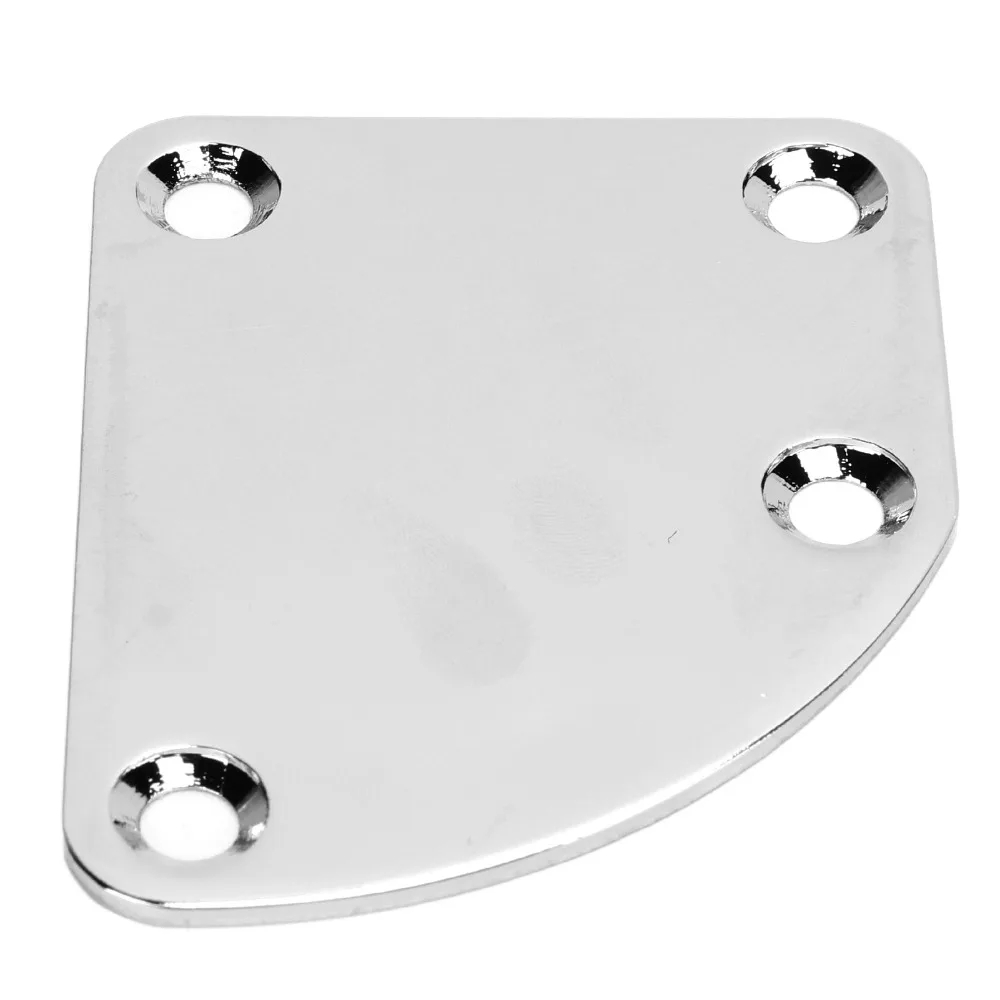 ​Curved Cutaway​ Electric Guitar Neck Plate​ ​Semi Round Joint​ ​Back Mounting ​Guitar Neck Plate​ ​With Screws​ ​4 Holes