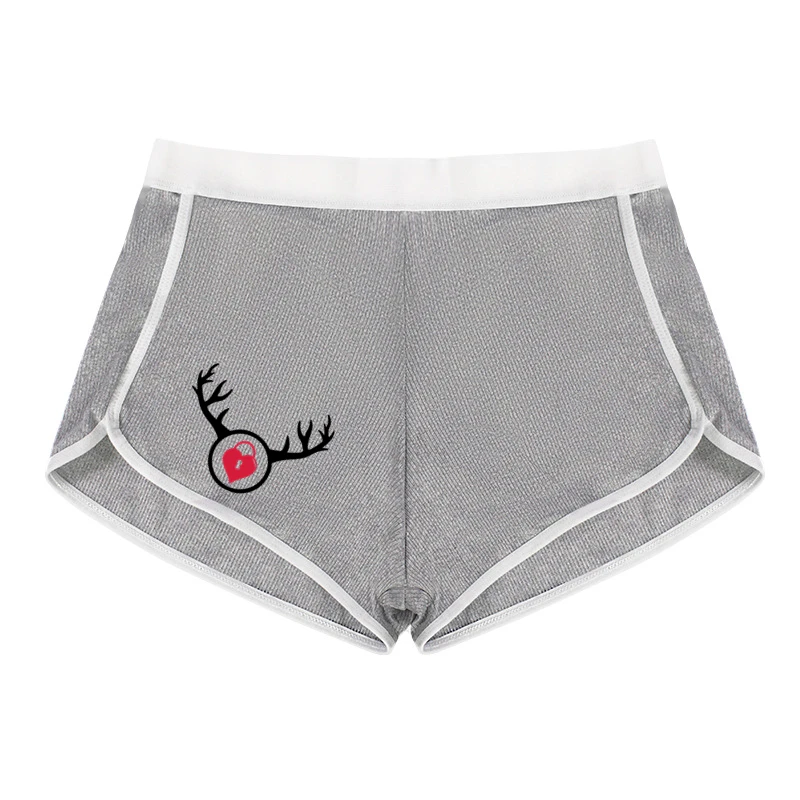 Cuckold Antlers Womens Cotton Boxer Underwear Ladies Breathable Comfortable Security Panties Sexy Sports Female Hipster Boyshort