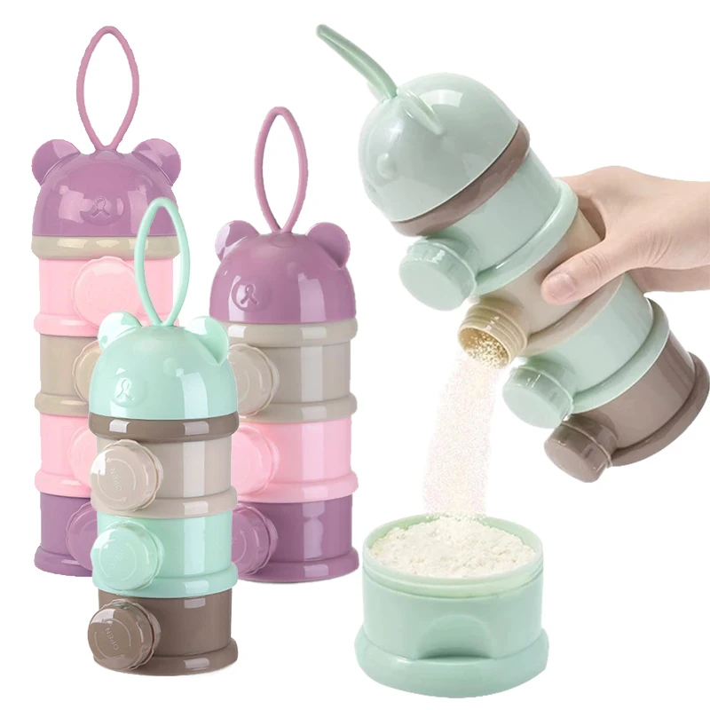 3/4 Layer Portable Milk Powder Bottle Sealed Storage Snack Packaging Tank Suitable for Travel Outdoor Activities Removable TMZ