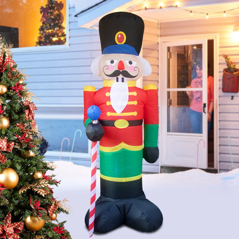 

Christmas 2.4M Inflatable Nutcracker Soldier With LED Light Outdoors Cartoon Santa Decor Yard Xmas Party Decorations 2024 News