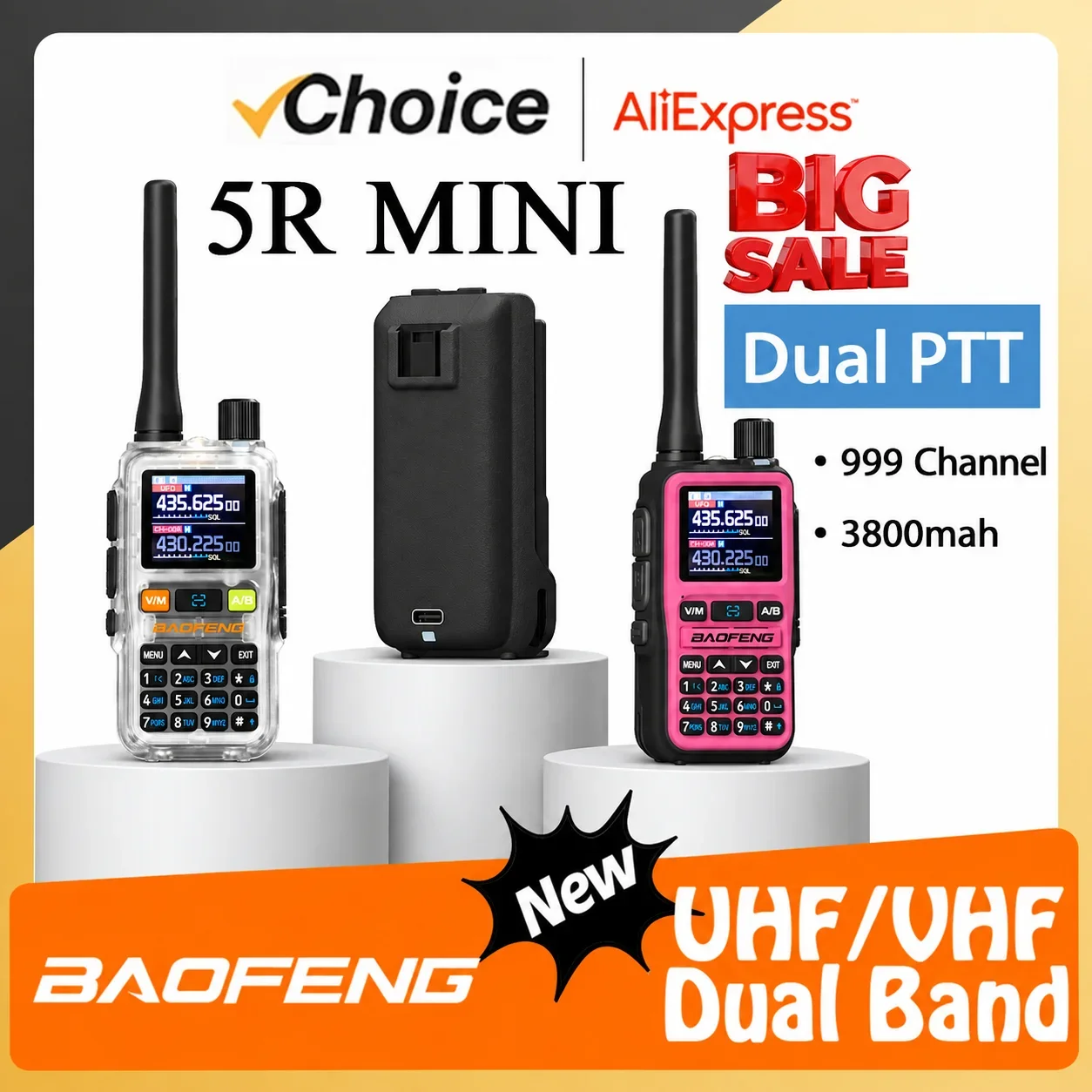 uv-5r-ミニ-バオフェン-ハンディトランシーバー-デュアルバンド-ポータブル-3800mah-5w-大容量バッテリー-長時間待機-アウトドアアクティビティに最適