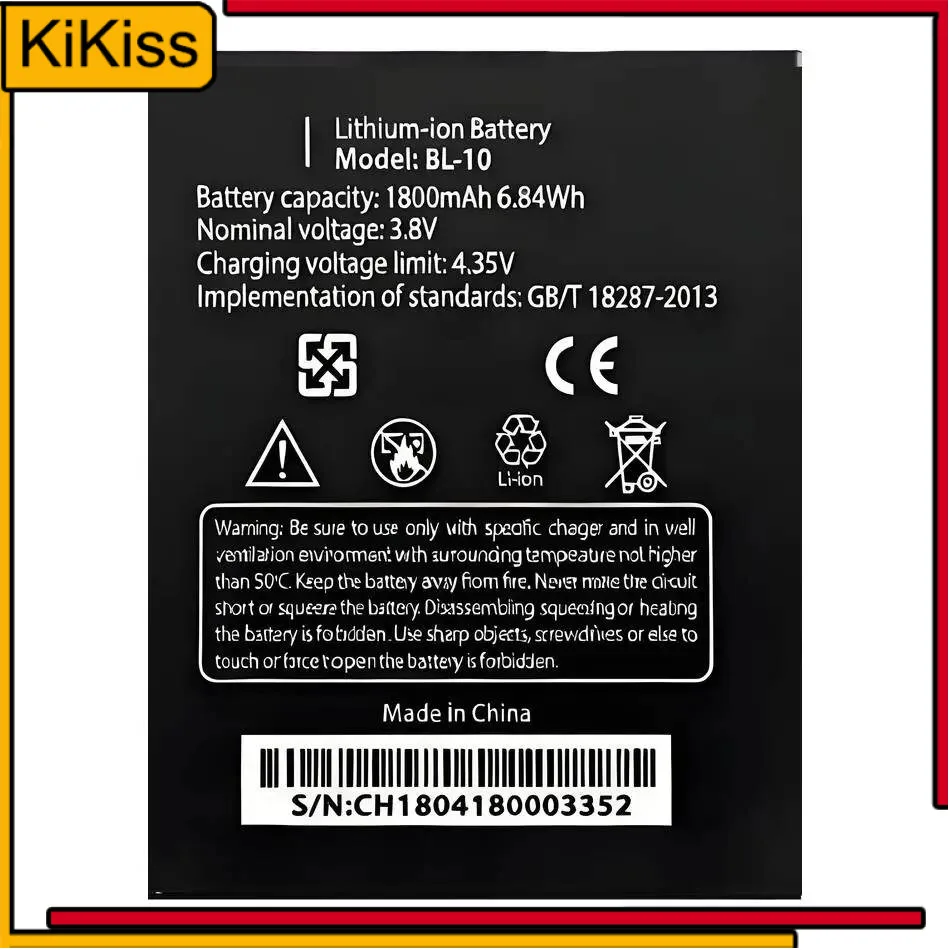 

Long-Lasting Performance BL-10 Mobile Phone Battery For Thl T12 1800Mah High-Efficiency