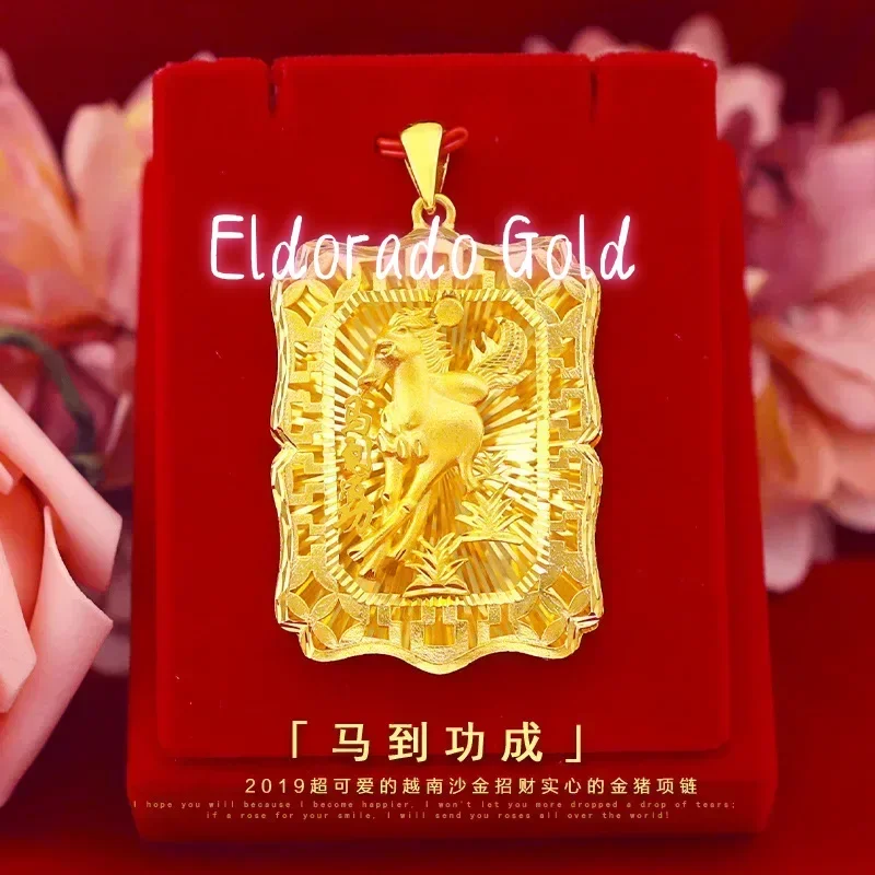 

Золотой кулон Eldorado Gold 9999 пробы, 24K, мужской, утолщенный