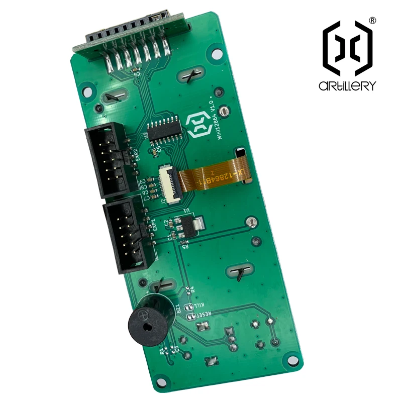 Artilharia impressora 3d hornet tela placa-mãe kit acessórios originais 12864mini lcd com botão & slot para cartão sd