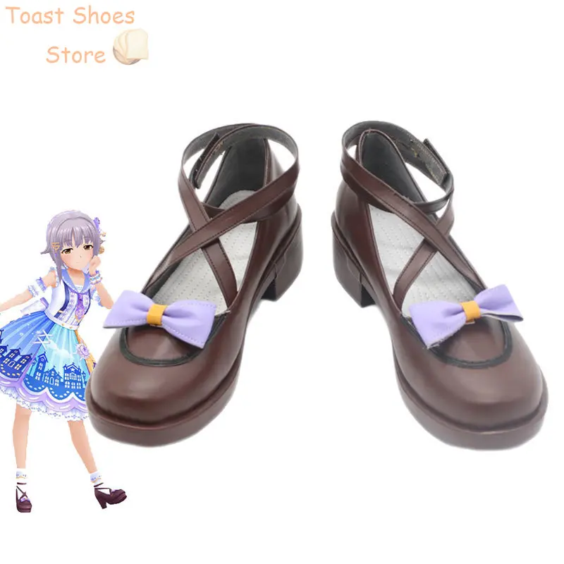 

Koshimizu Sachiko Cosplay Shoes Anime Cosplay Prop PU Leather Shoes Halloween Carnival Boots Accessories Costume Prop