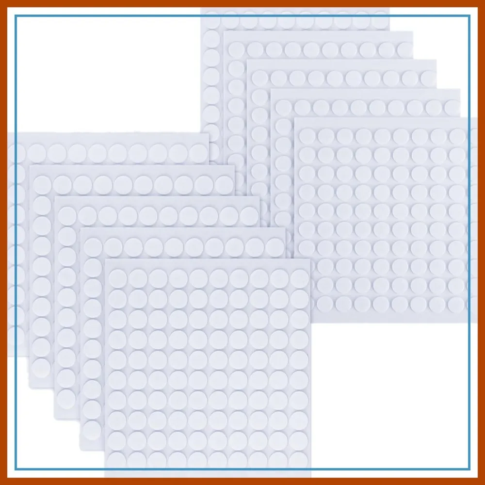 

10 Sheets Foam Round Dots Double-Sided Adhesive Tape 1000 Pieces 2 Sizes for Crafts Card Making Office
