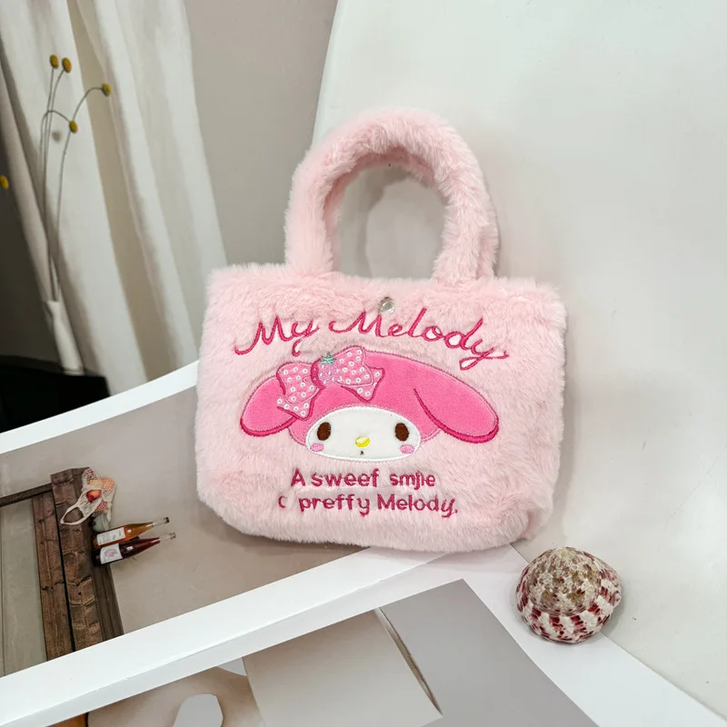 Sanrio Kuromi bolso de felpa Melody Kitty bolso de hombro bolso regalo de cumpleaños accesorios femeninos juguetes periféricos película periféricos