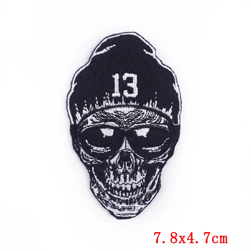 Gaz Mask/Horror Skull Patch Rock Monkey/Punk Animal Embroidery Patch Iron On Patches For Clothing thermoadhesive Patches DIY