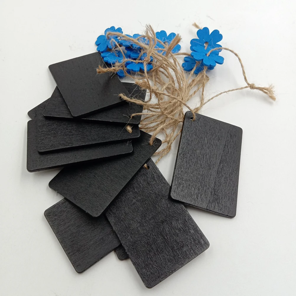 

10Pcs Blackboard Hanging Plaques DIY Wood Board Jute Rope Home Decor Wall Hanging Welcome Sign DIY Wood Board Welcome Sign