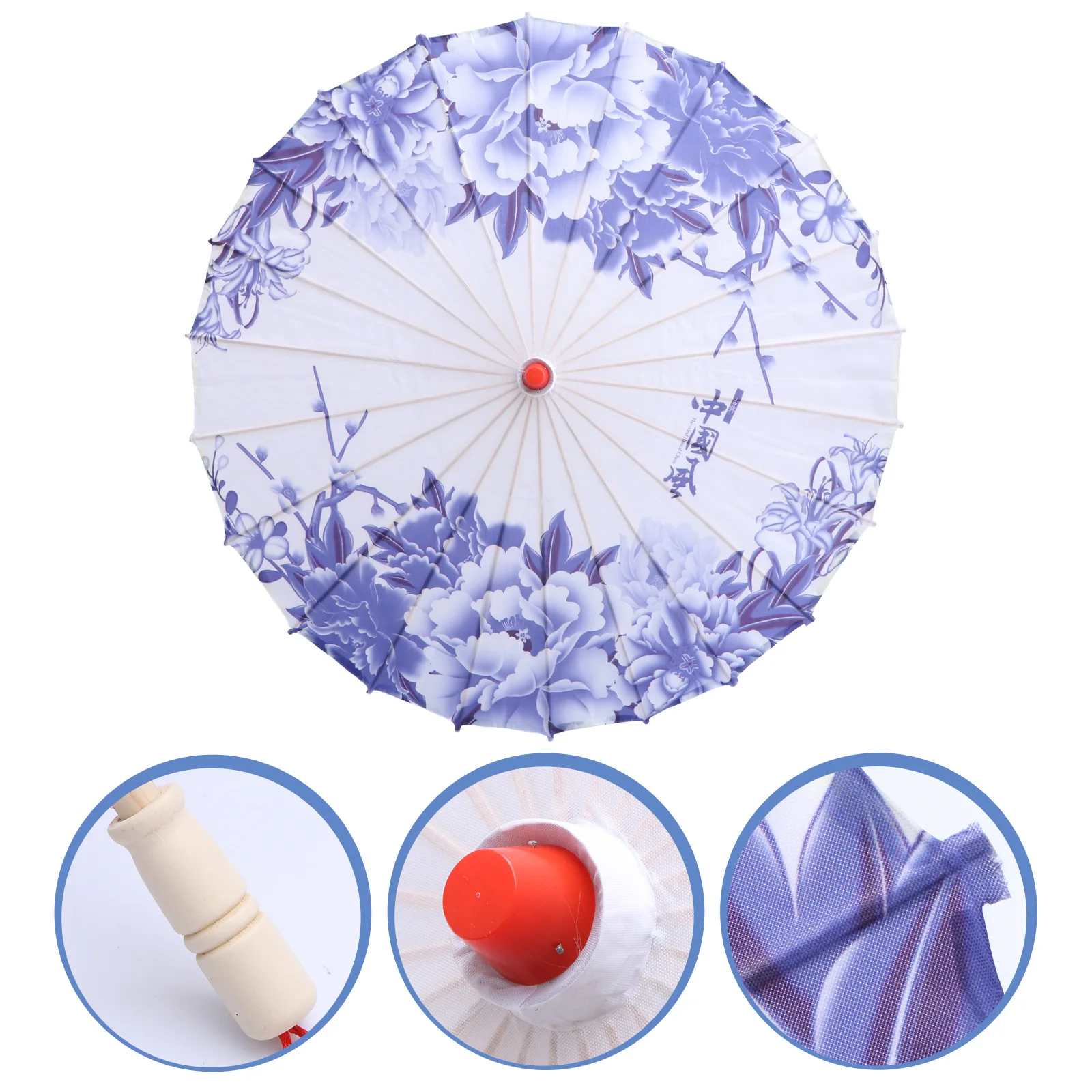 

Oil Paper Umbrella Chinese Style Craft Decoration Not Rainproof Water Town Classical Parasol Photography Prop Festival Display