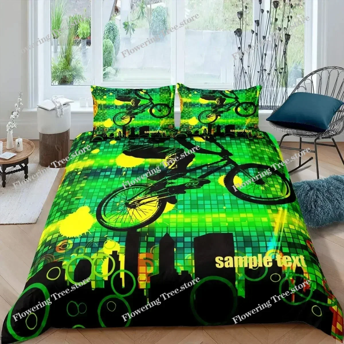 Bicycle Duvet Cover Set Microf - đánh giá và giá Mountain Biking Game