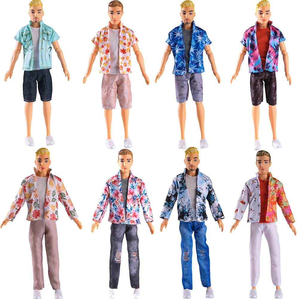 

1 Set Fashion Clothes For 12 Inch Boy Doll Summer Suit Boyfriend 30cm Doll Set Girl Play House Dress Up Toys Accessories JJ