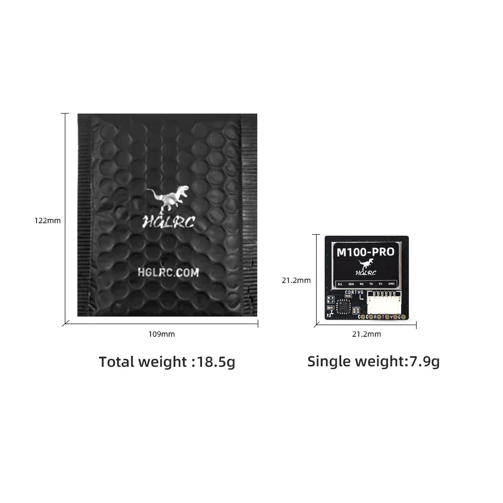 HGLRC M100 PRO GPS Chip B101 10th Generation Protocol Chip QMC5883L Compass for FPV Racing Freestyle Drones