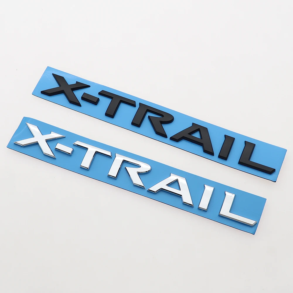 1PC 3D ABS X-TRAIL Tail Bumper Badge Car Letter Logo Sticker Auto Rear Trunk Emblem Decals Styling Accessories RC