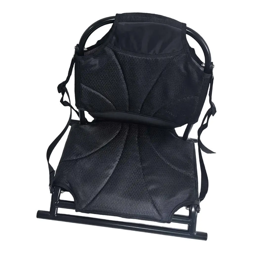 Foldable Kayak Fishing Seat Comfortable Boat Chair with Backrest and Cushions for Inflatable Canoe and Rafting Trips