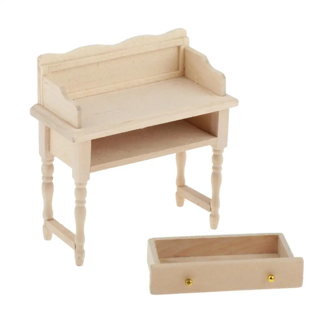 Writing Computer Desk Vanity Table Furniture :12 Dollhouse Toys