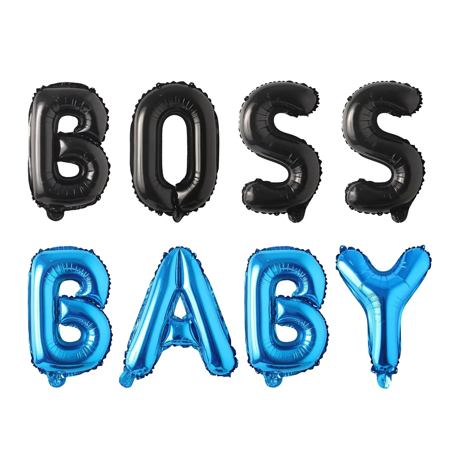 1Set Boss Party Dekorationen Blau Schwarz Baby Brief Ballon Banner Junge Geburtstag Dekor die von Haus Baby Dusche für Neugeborene dusche
