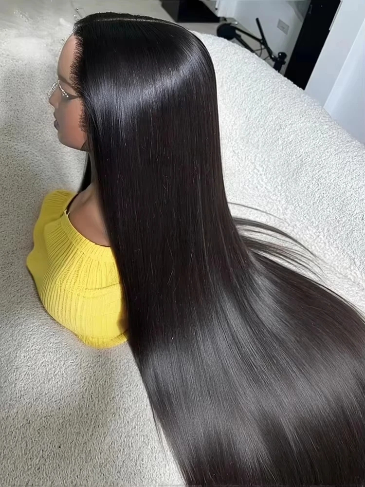 220 الكثافة شعر طبيعي مفرود الباروكات 30 بوصة 13x6 Hd الدانتيل شعر مستعار أمامي قبل قطعها الشعر البرازيلي 13x5 الدانتيل الباروكة الأمامية للنساء #1