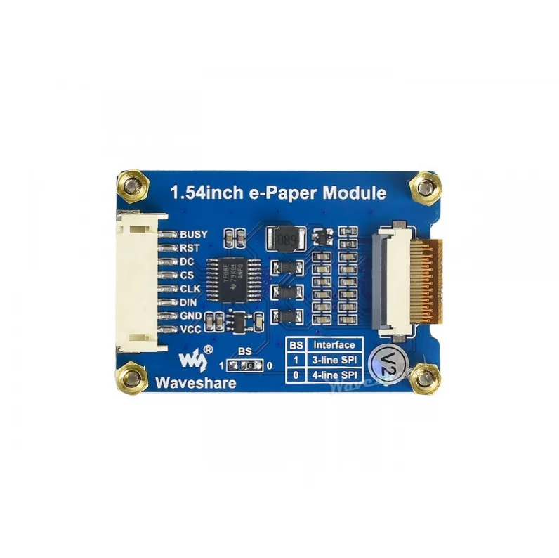 Waveshare 1.54inch E-Ink display black/white e-paper 200x200 resolution SPI interface, for Raspberry Pi, Support Partial Refresh