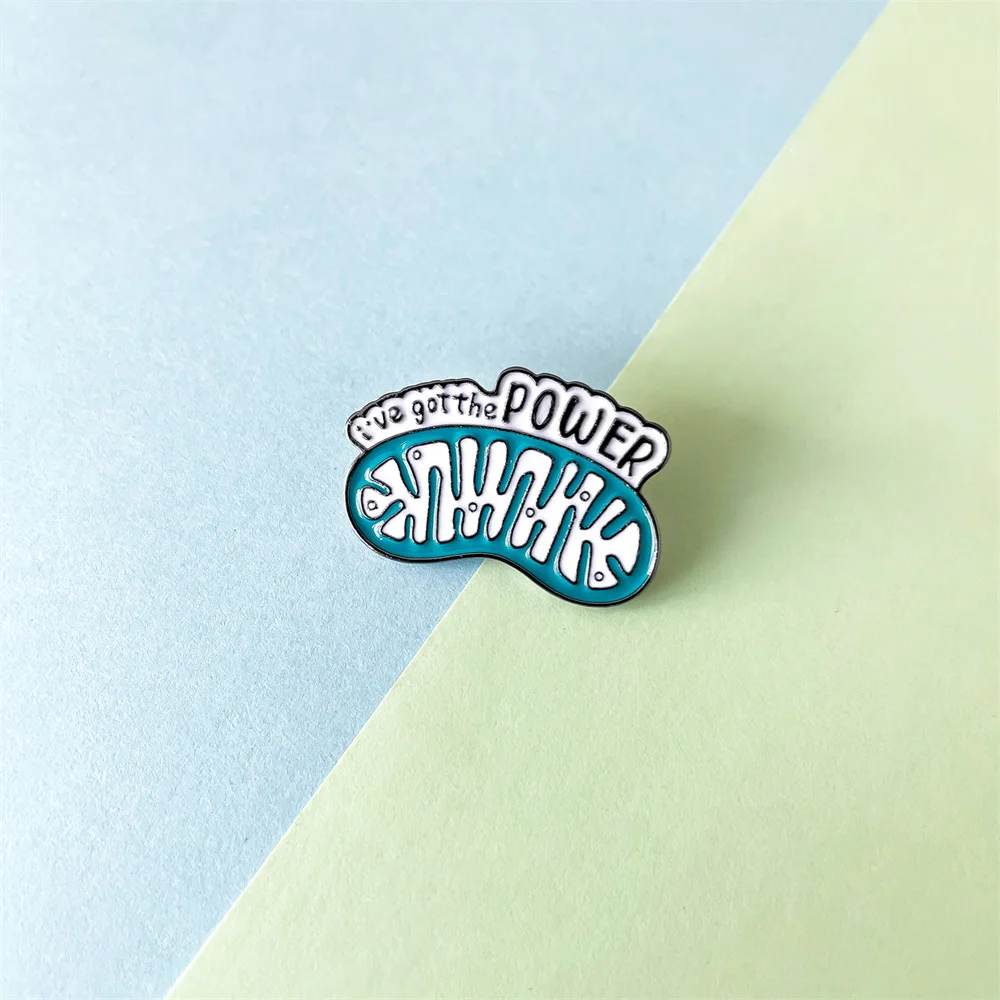 Mitochondria Biology Enamel Pin Cute Funny Brooch Science Microbiology Brooch Coat Lapel Badge for Scientist Biologist