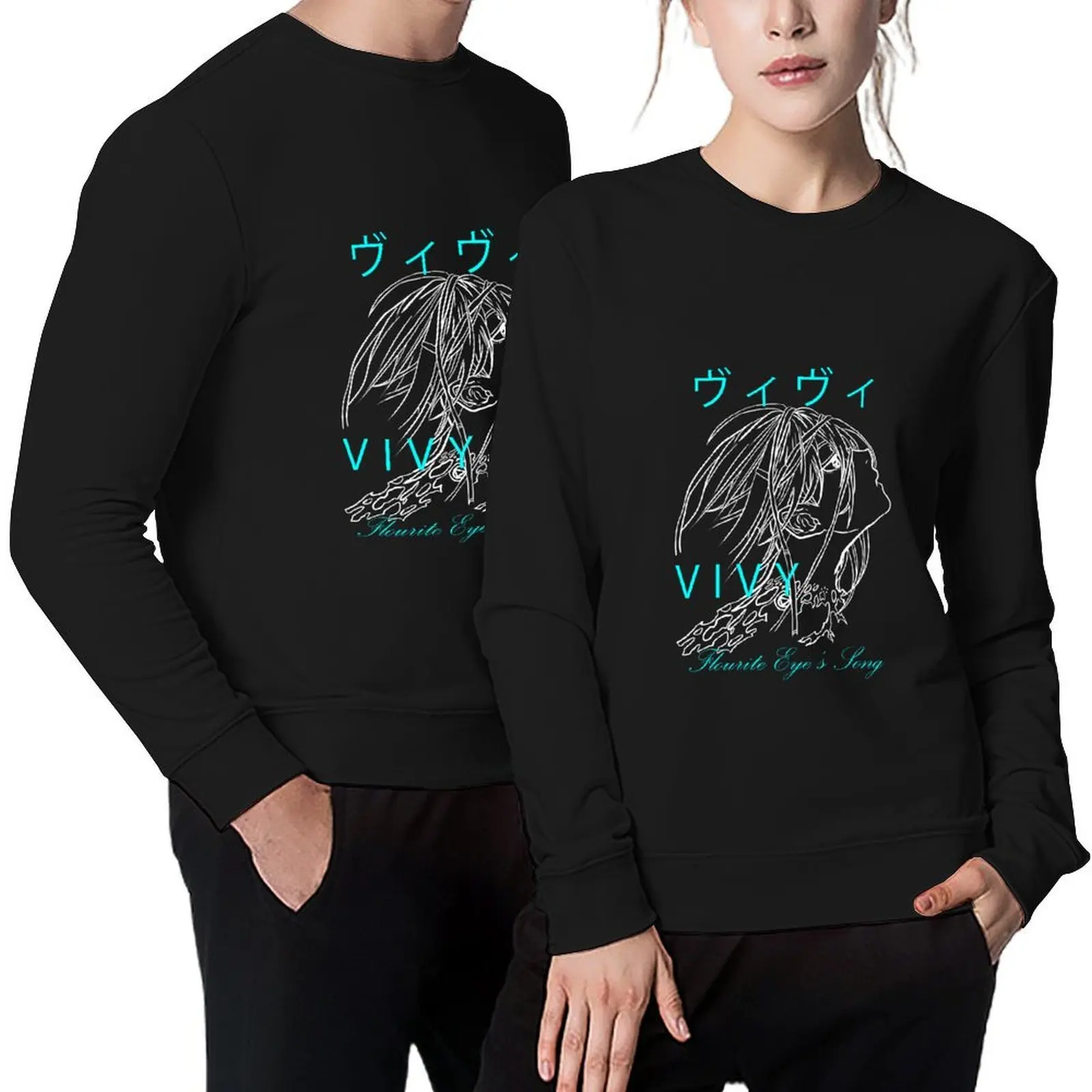 

Vivy Typograph Fluorite Eye's Song Spring Anime 2021 Line Art Pullover men's autumn clothes men clothing sweatshirt men