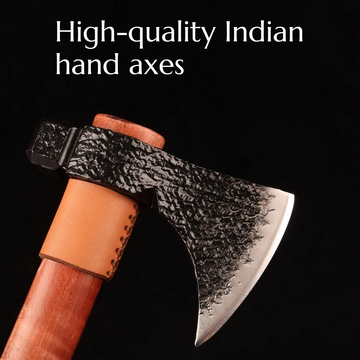 

NEWCNC High-quality I ndian T-actical Hand Axe SKD11 Steel Outdoor Jungle Camping Survival Emergency Hand Tool Leather Case