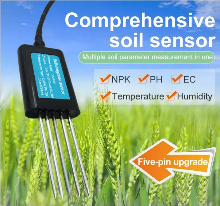 Hot Sale Portable 8-in-1 Digital PH Temperature Soil Moisture Meter with USB