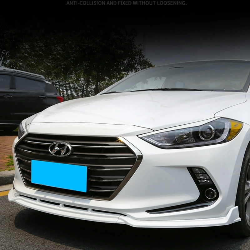 For Hyundai Elantra 2016 2017 2018 ABS Chrome Front Bumper Lip Anti-scratch Anti-scratch Anti-scratch Front Bumper Accessories