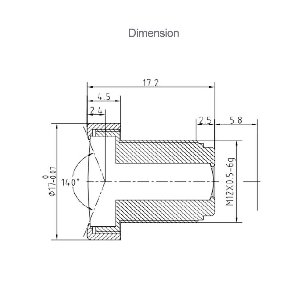 Witrue HD レンズ 5MP 3.6MM M12 マウント F2.0 1/1.8 650nm IR フィルター 監視セキュリティ CCTV カメラ用