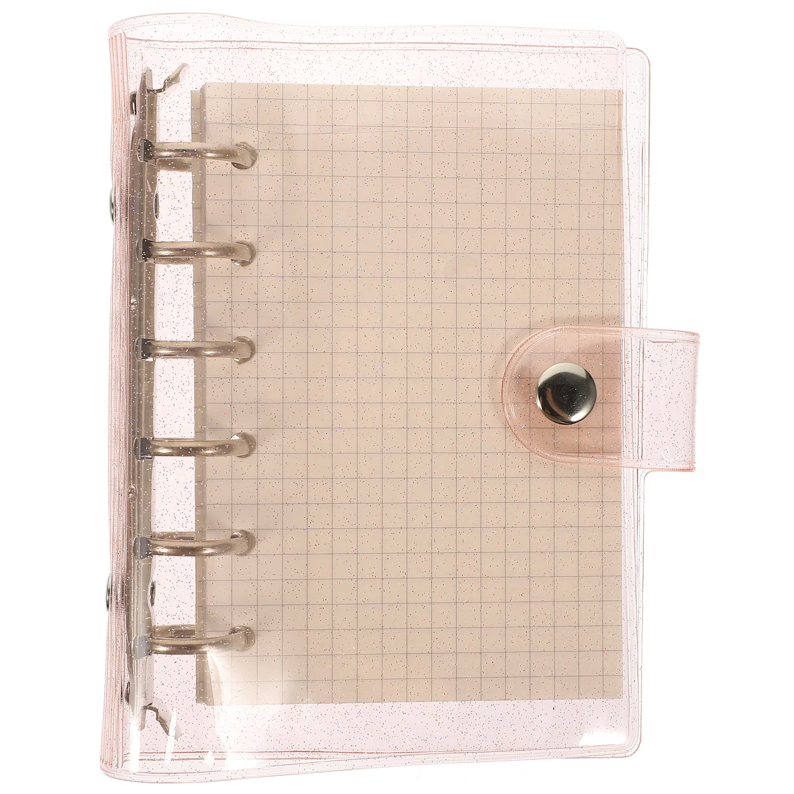 

Reusable Loose-leaf Notebook Spiral Notebooks Waterproof Binder Transparent Cover Notepad Student Clips