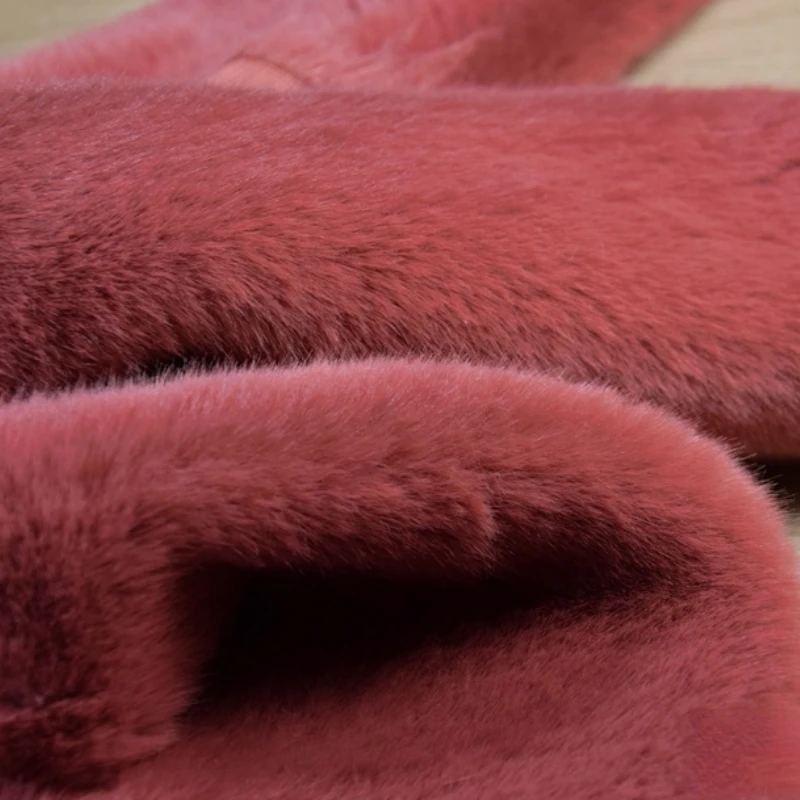 Golden Mink Plush Fabric Soft Thickened for Clothing Shoe Covers Hats Collars Imitation Fur Diy Sewing By The Meter