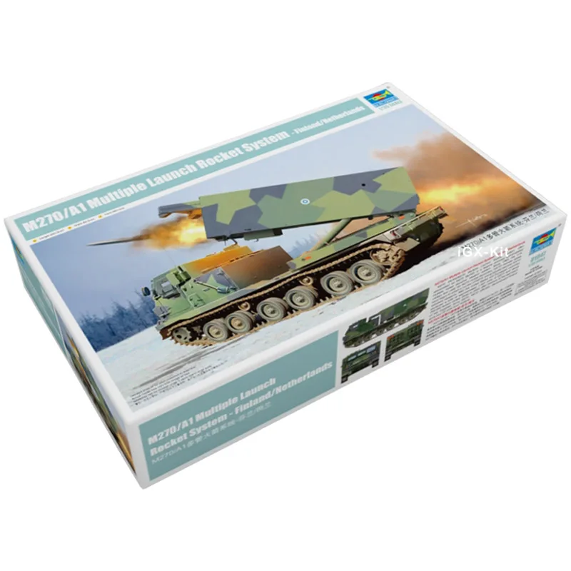 Trumpeter 01047 1/35 Finland/Netherland M270 A1 Multiple Launch Rocket System Military Toy Plastic Assembly Building Model Kit