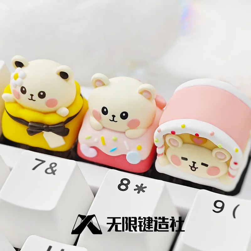 

Original Candy Series Cute Cute Items Candy House Mouse Personalized Customization Resin Mechanical Keyboard Single Key Cap