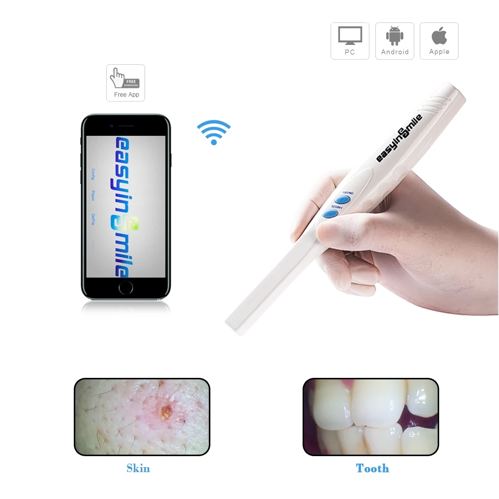 Cámara Dental EASYINSMILE Wifi Sensor de examen Dental Intra Oral cámaras endoscópicas Camara electrónicas para clínica de dentista