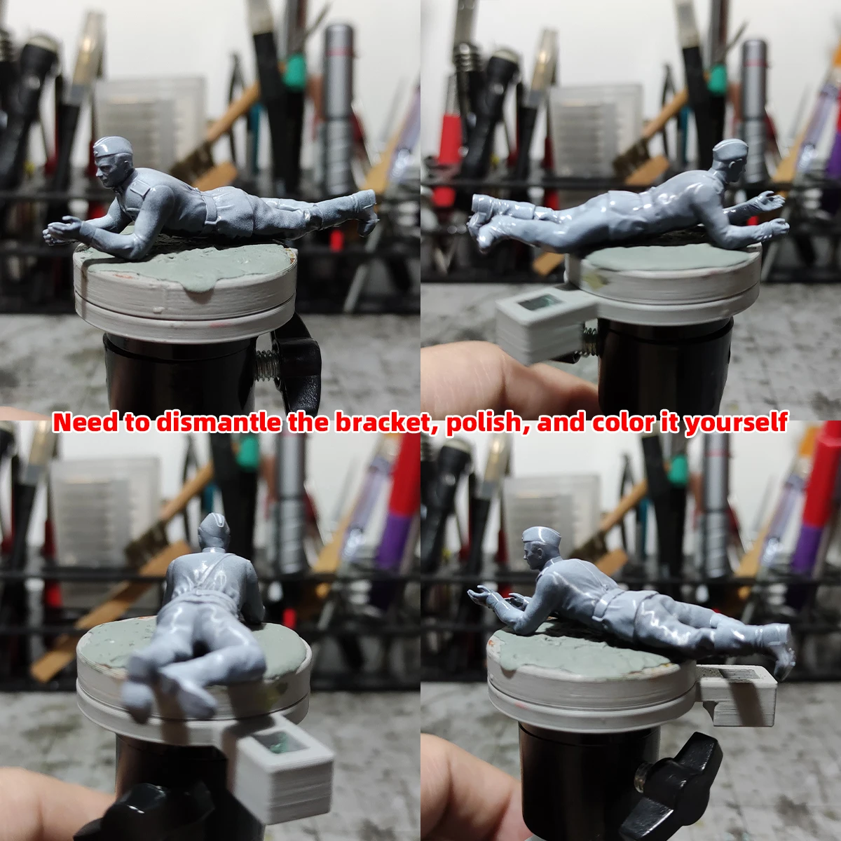 1/35 1/48 1/72 Modellbausatz 3D-Harz Miniatur-Soldatenfiguren Diorama Unbemalte Sowjetische Maxim-Kanonenbedienende DIY – Detail 2
