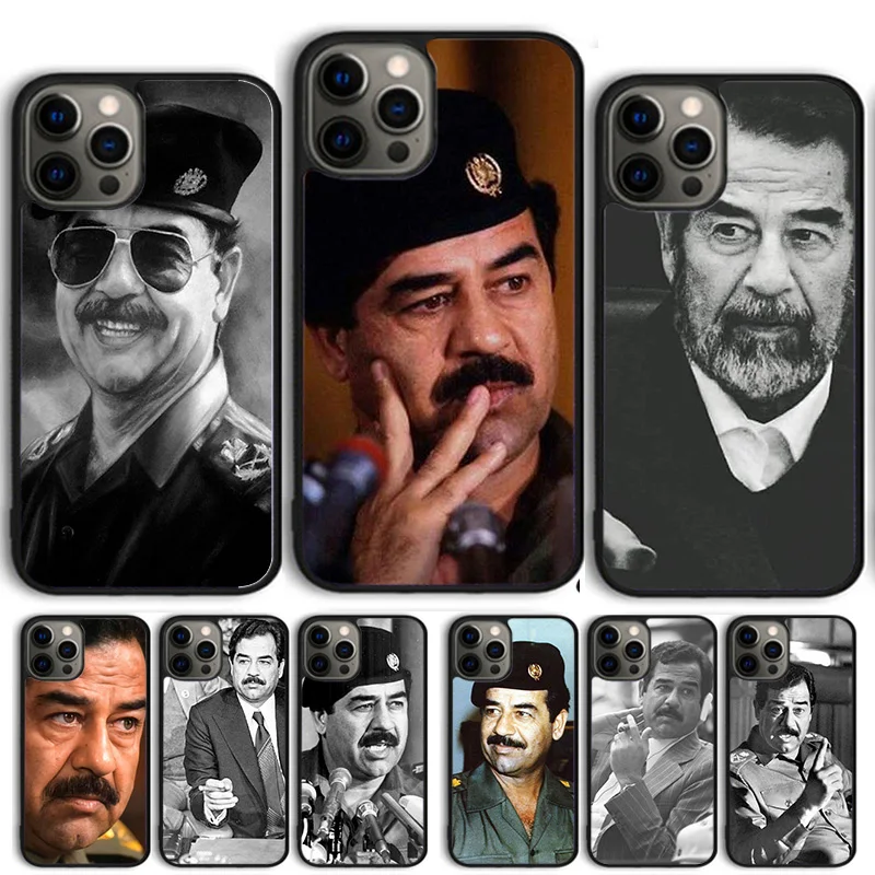 Saddam Hussein Iraq Arabic Phone Case Cover For iPhone 15 16 14 13 12 Pro Max mini 11 Pro Max XS XR Plus Coque Shell