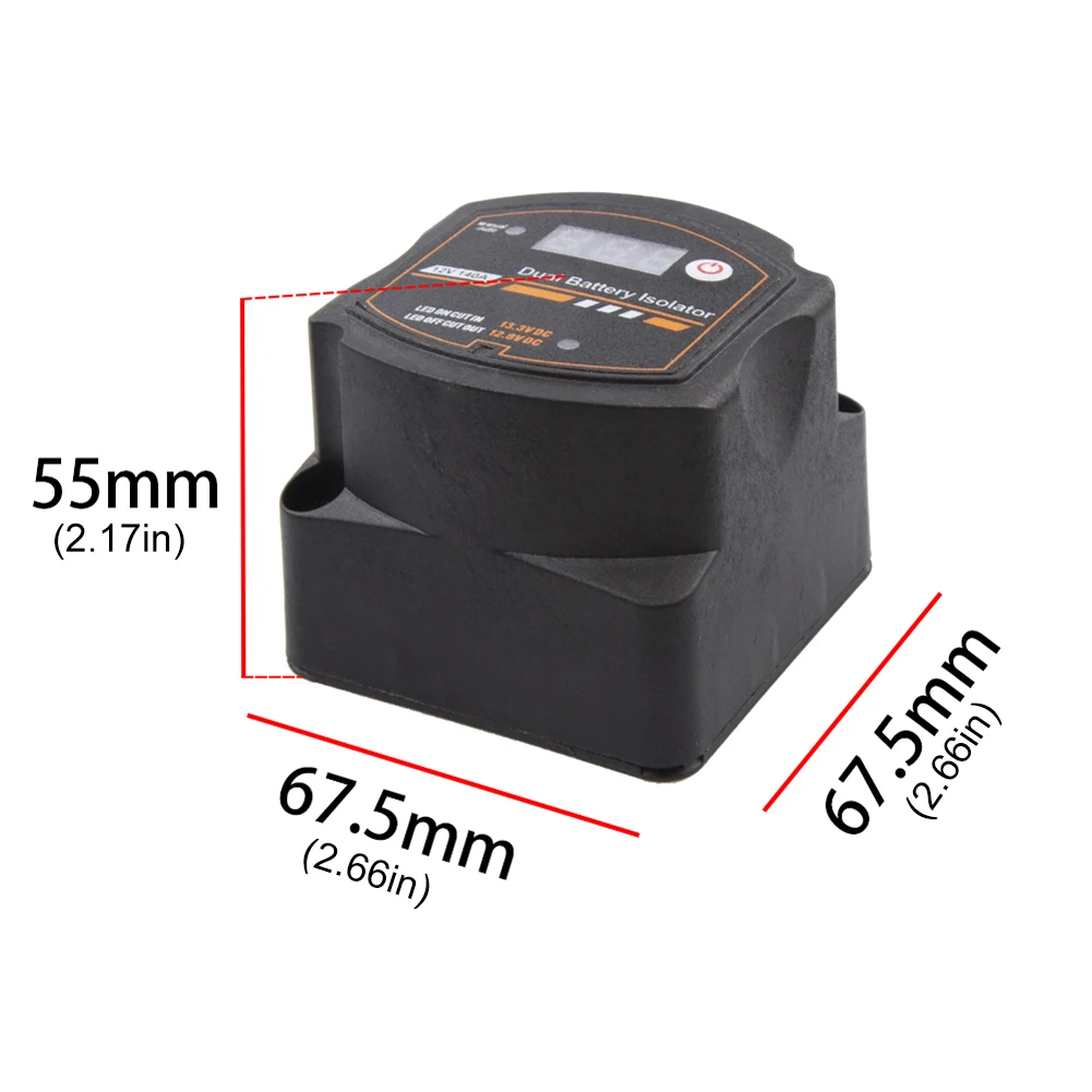 Auto Manual Voltage Sensitive Relay 12V 140A Smart VSR with Digital Voltmeter for Car RV Boat Marine