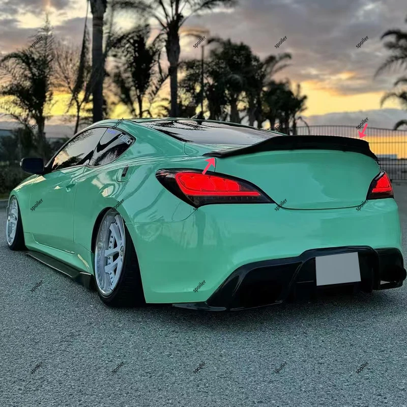 

For Hyundai Genesis Coupe Spoiler 2009 10 11 12 2013 Year Glossy Real Carbon Fiber / FRP Rear Wing R Style Spoiler Accessories
