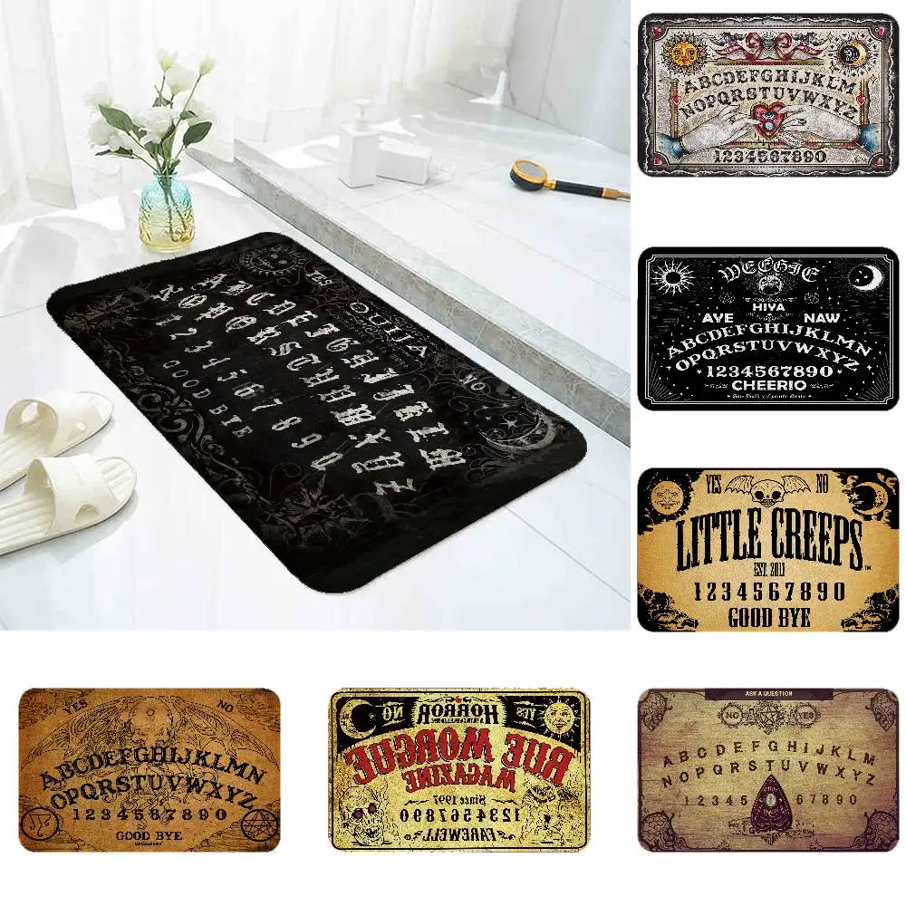 Tapis de sol intérieur Halloween Ouija Board, tapis de buanderie pour la maison, tapis antidérapant pour la décoration de la pièce, tapis de salon, paillasson d'entrée