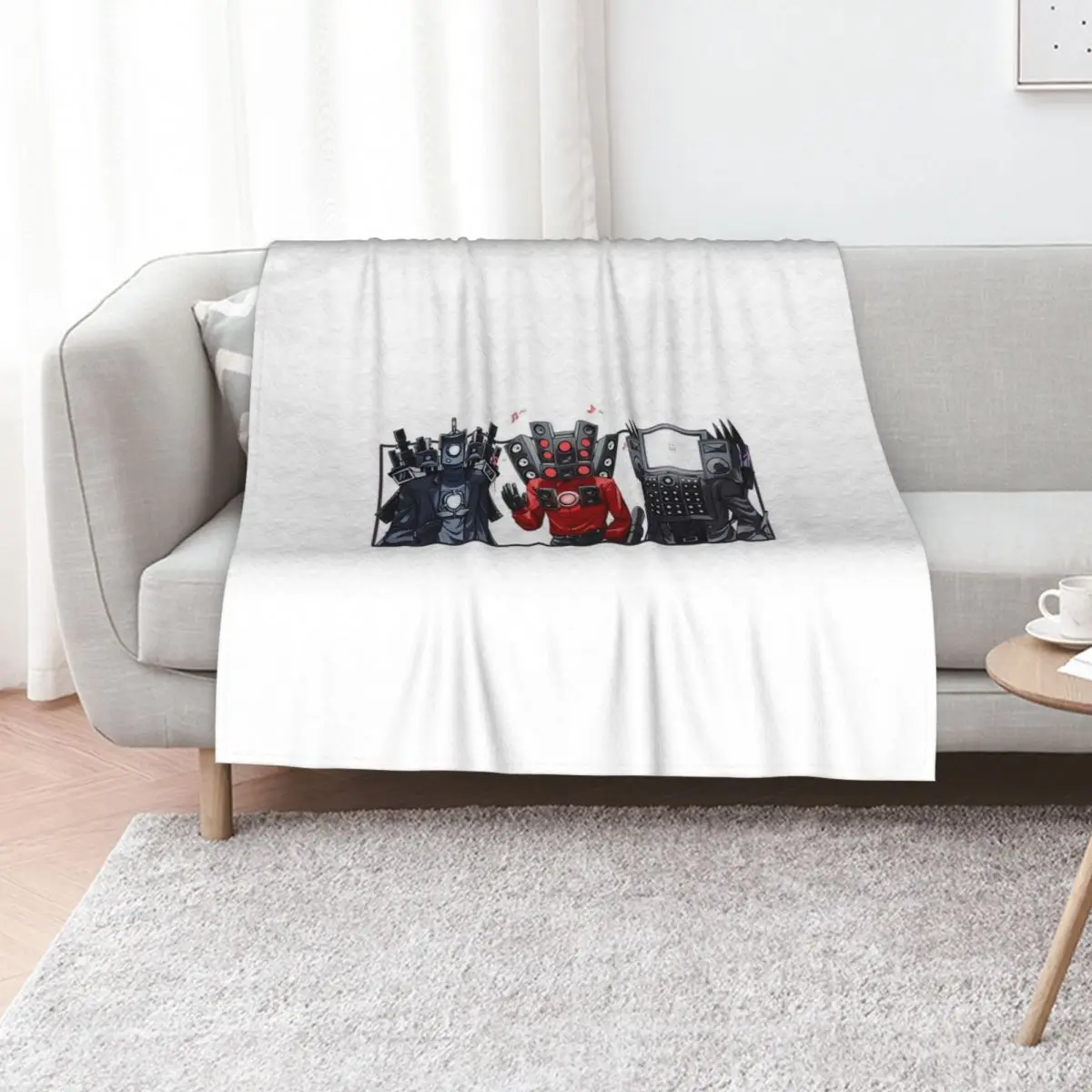 

Skibidi toilet shirt Funny game halloween Throw Blanket Hair Decorative Beds Weighted Plush Blankets