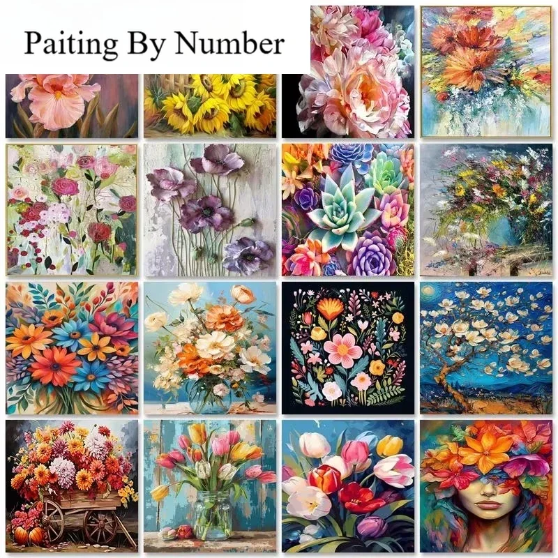 

Oil Painting By Numbers For Adults Flower Landsape Paint By Numbers Acrylic Paint Coloring By Numbers Home Decor Craft--framele