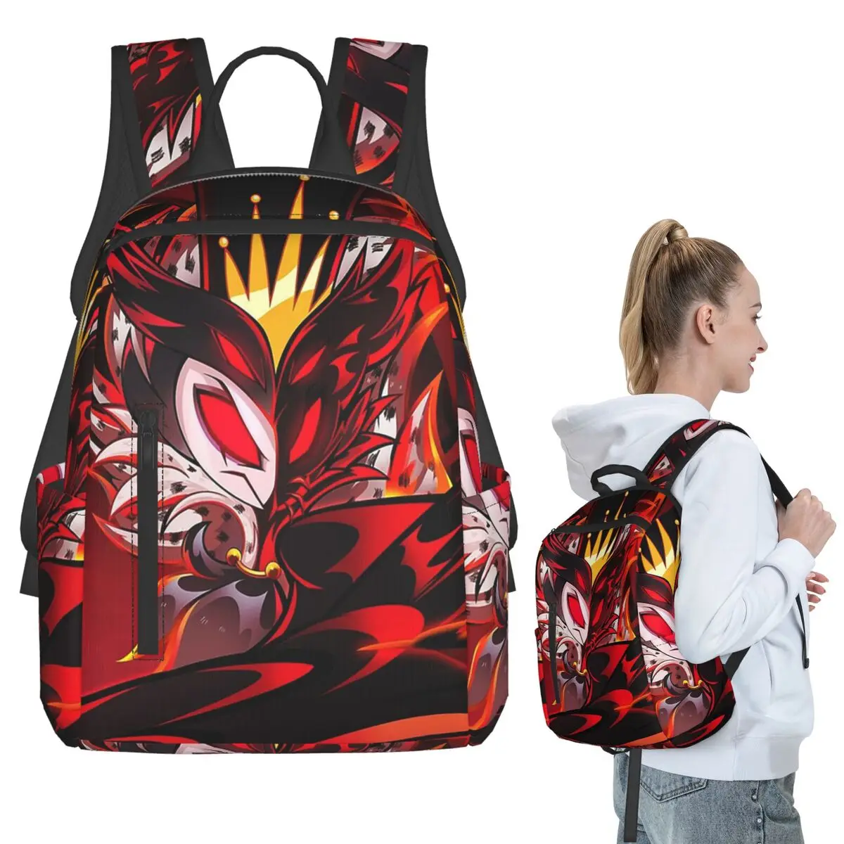 Helluva Boss Stolas Animated Horror Musical (2) Backpack Student BookBag Boys Girls School Bag Computer Shoulder Bags Men Women
