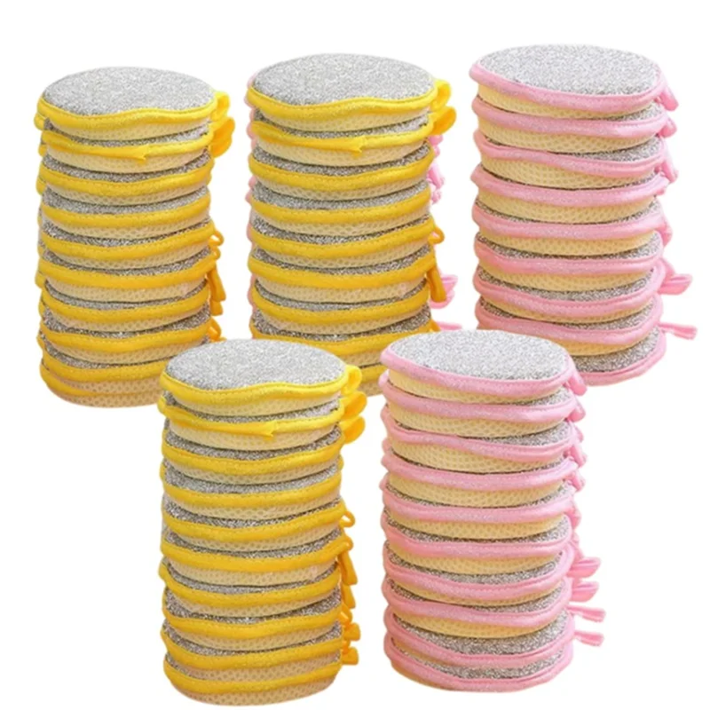 

A33R-Double Side Dishwashing Sponge Dish Washing Brush Pan Pot Household Cleaning Cleaning Tool Kitchen Tool