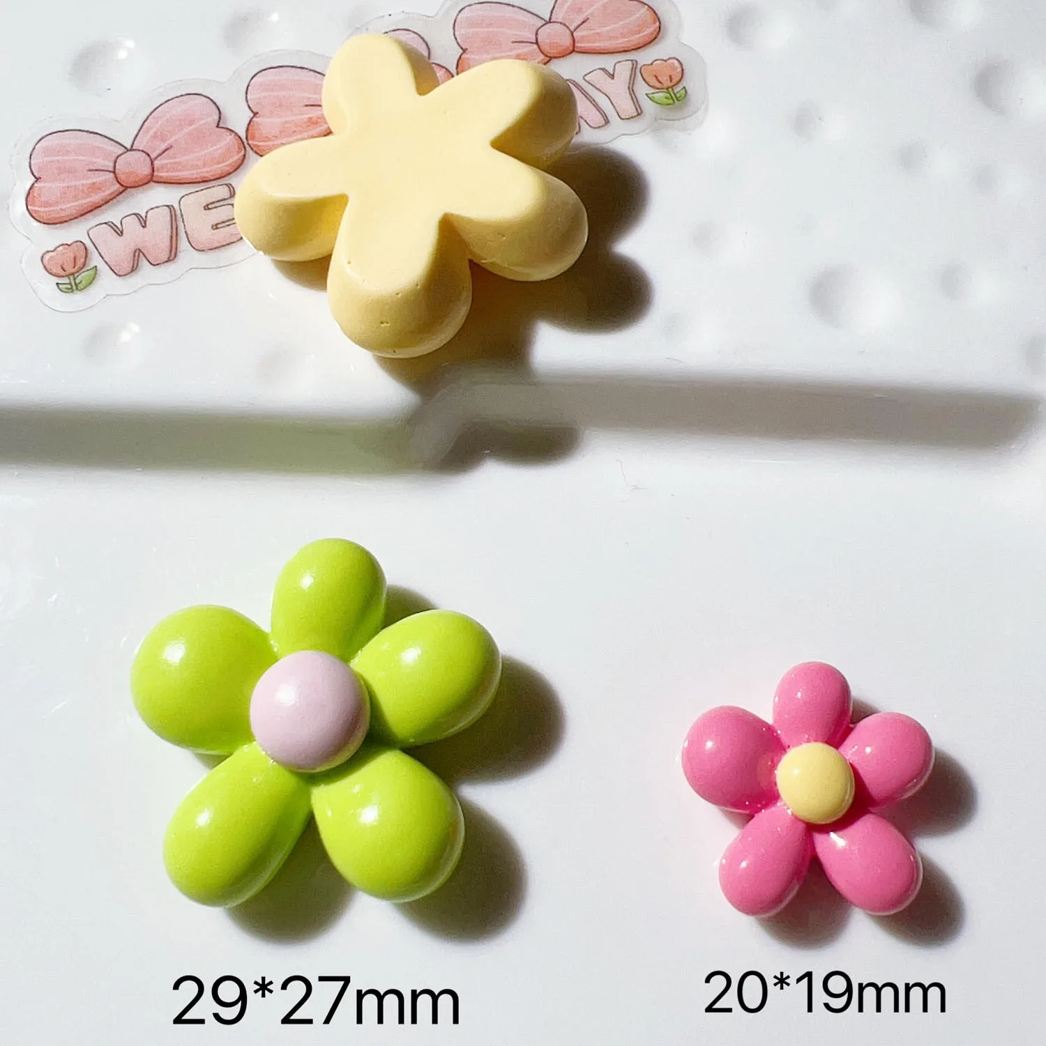 10pcs Cute Cartoon Kawaii Butterfly Bow Series Flat Back Resin DIY Scrapbooking Cabochons Embellishment Decoration Accessories