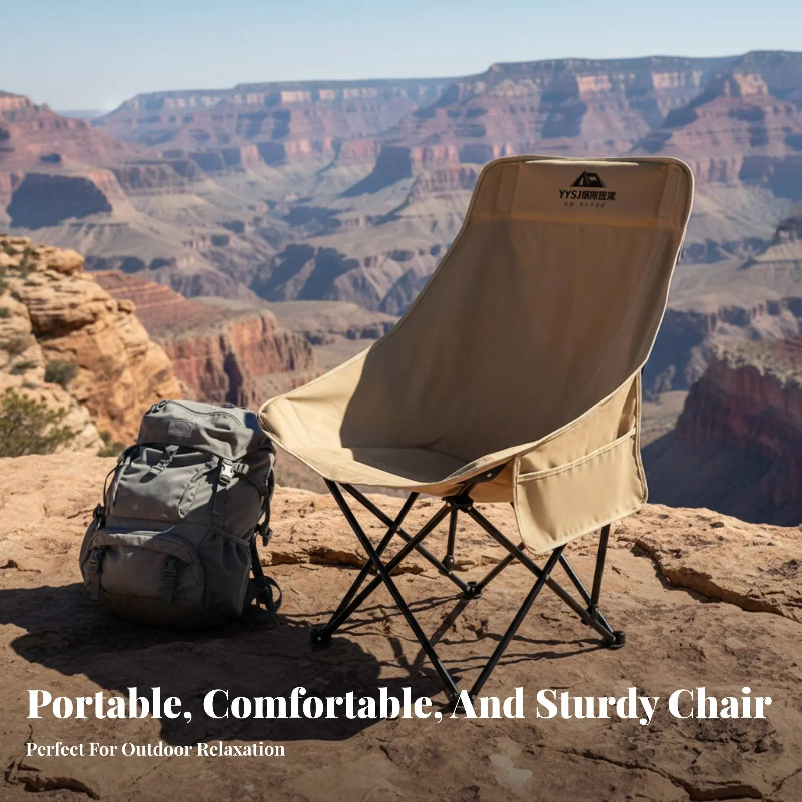 

Складное кресло-луна, компактное, легкое и удобное для кемпинга, пляжа и путешествий, походов.