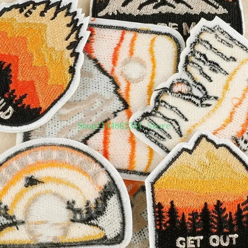 5ASD 9PACK Creative Pattern Стильные аппликации модные вышивки заката