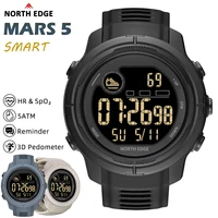 NORTH EDGE NEW MARS 5 reloj Digital para hombre, relojes LED deportivos militares para exteriores, reloj inteligente resistente al agua 50M HR y SpO2 para hombres y mujeres