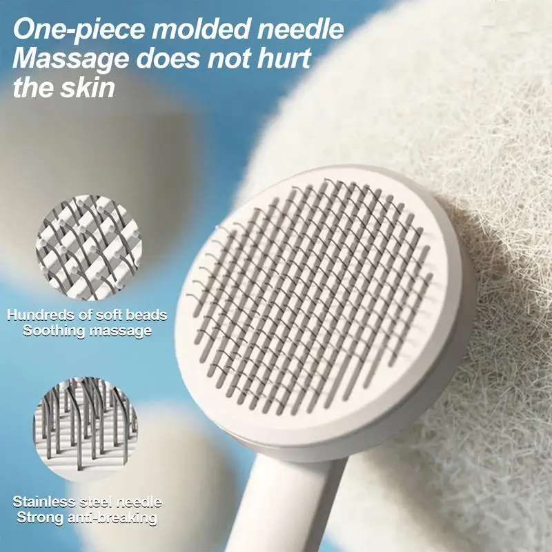 Cat Combs Pet Grooming Needle Brush Magic Massage Comb For Dog Cleaning Care Pet With Release Button Hair Brush Supplies