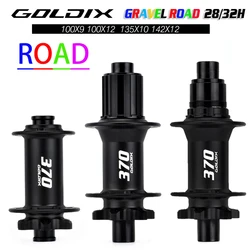 GOLDIX R370 28H 32H Road Gravel Hub Seal Bearing 6 Bolt Disc Brake J-Bend Ratchet 36T Hub THRU/QR for Shimano HG SRAM XDR